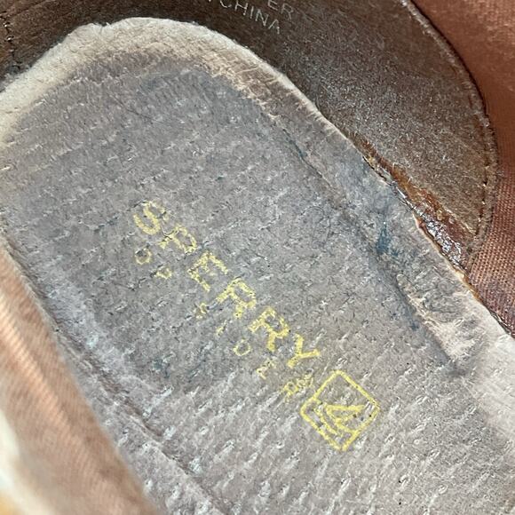 Sperry‎ Top Sider Ankle Boots Womens 7.5M Brown Leather Wedge Booties Lace Up - Picture 13 of 15